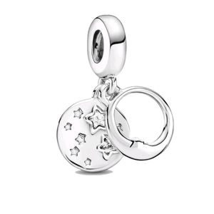 PANDORA Sleeping Moon and Stars Dangle Charm brand new